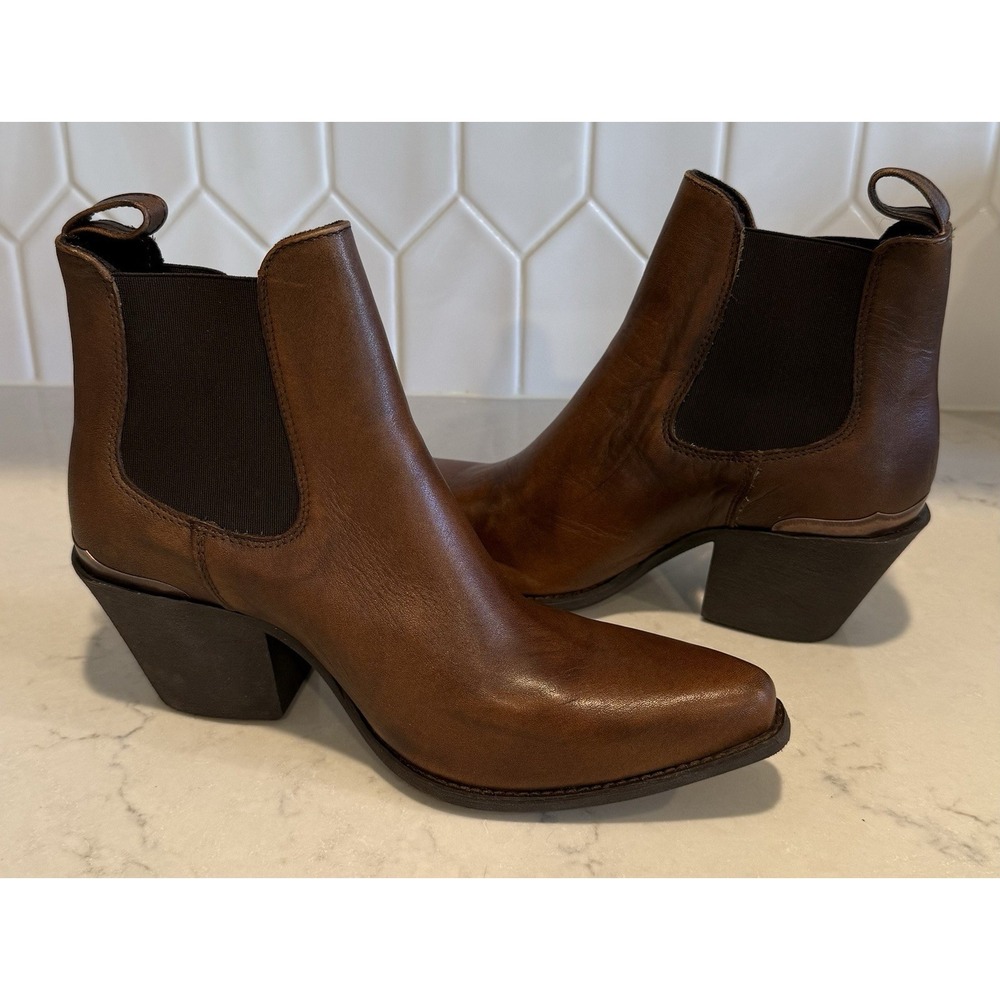 Ariat Bradley Western Chelsea Boots Women's 7.5B Leather Snip Toe Ankle Bootie